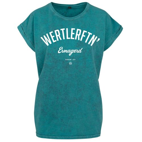 Wertlerftnâ€™ Acid Wash Ladies Gym T-Shirt