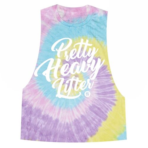 Pretty Heavy Lifter Tie Dye Ladies Tank Top