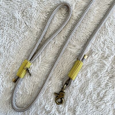 HOKKAIDO LEASH - TAN & OYSTER YELLOW