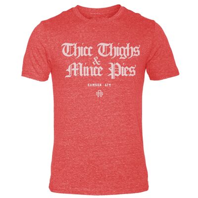 Thicc Thighs & Mince Pies - Camiseta de gimnasio navideña