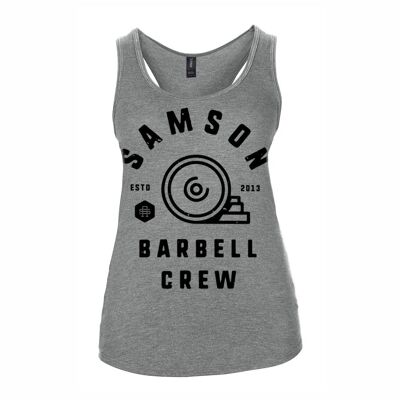 Samson Barbell Crew - Camiseta sin mangas para mujer