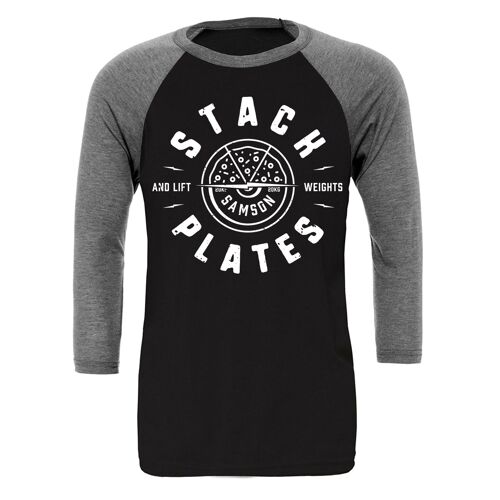 Stack Plates And Lift Weights Baseball TShirt