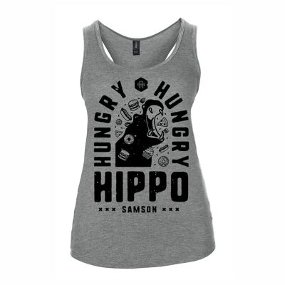 Hungry Hungry Hippo - Camiseta sin mangas para mujer