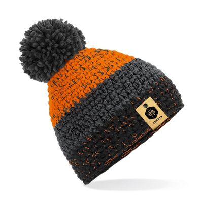 Bonnet Freestyle POM POM - Orange/ Gris Graphite/ Noir