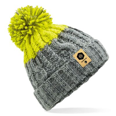 Bonnet Apres POM POM - Gris/Citron