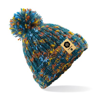 Twister Pom Pom Beanie - Retro