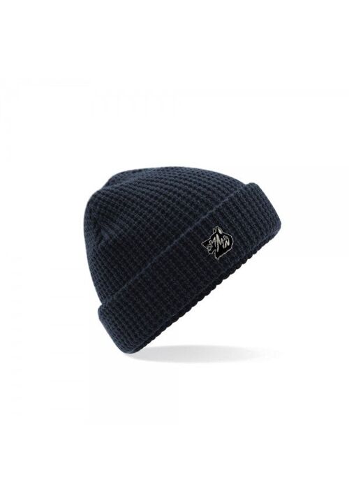 Waffle knit beanie - french navy