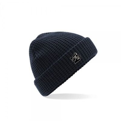 Waffle knit beanie - french navy