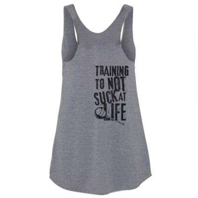 Training to not suck - ladies triblend tank