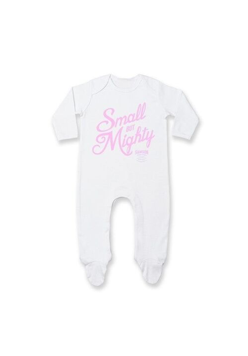 Small but mighty - sleep suit pink