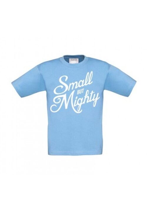 Small but mighty - kids tshirt blue