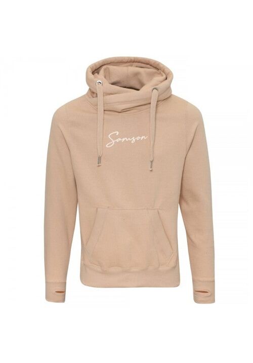 Signature crossover hoodie - nude