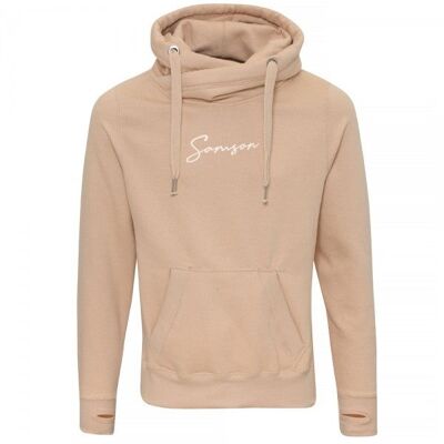 SIGNATURE CROSSOVER HOODIE - NUDE