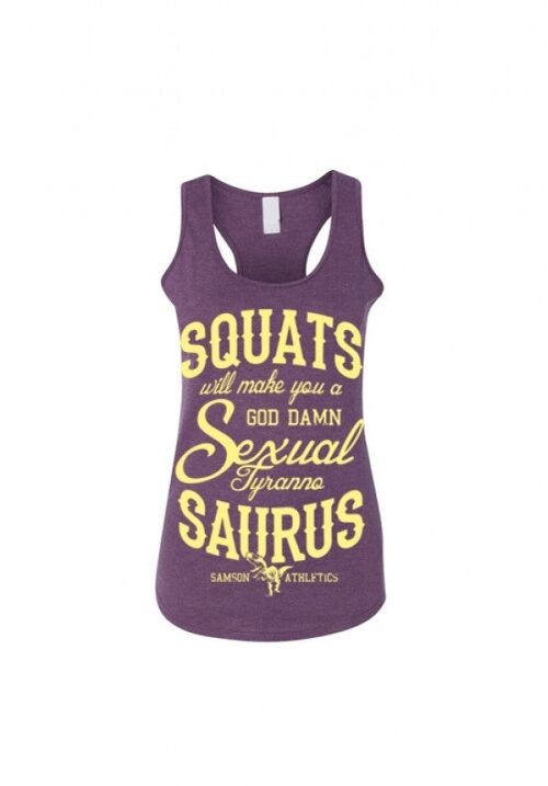 Sexual tyrannosaurus - ladies purple tank v2