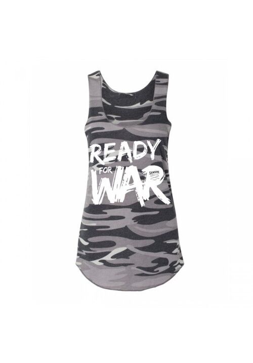 Ready for war - ladies camo tank grey