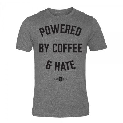 La maglietta originale Powered by Coffee & Hate