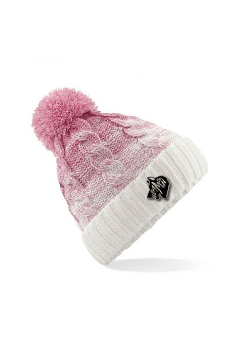 Ombre bobble hat - pink