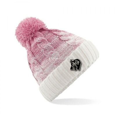 Ombre bobble hat - pink