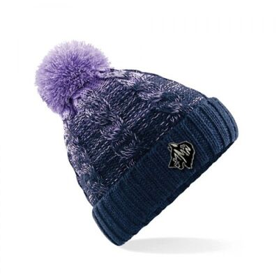 Ombre bobble hat - light blue