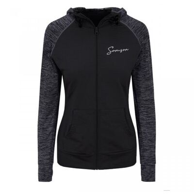 Ladies signature zip hoodie - black