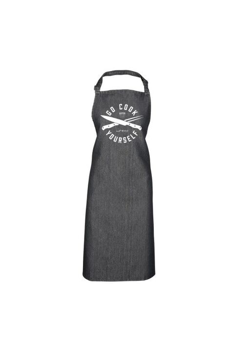 Go cook yourself - black denim apron