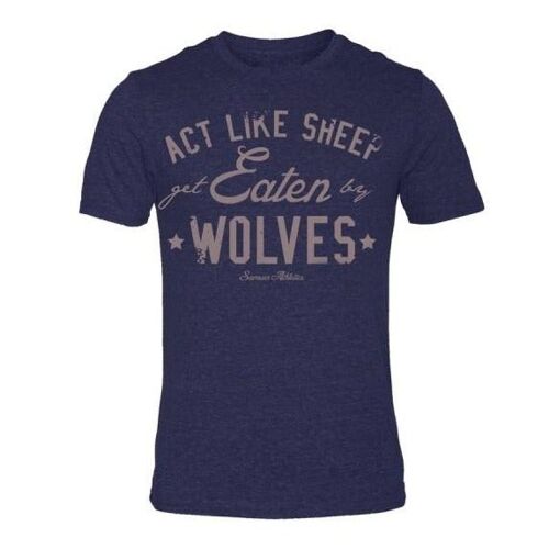 Eaten by wolves triblend tee - navy