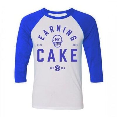 Earning my cake - unisex baseball tee