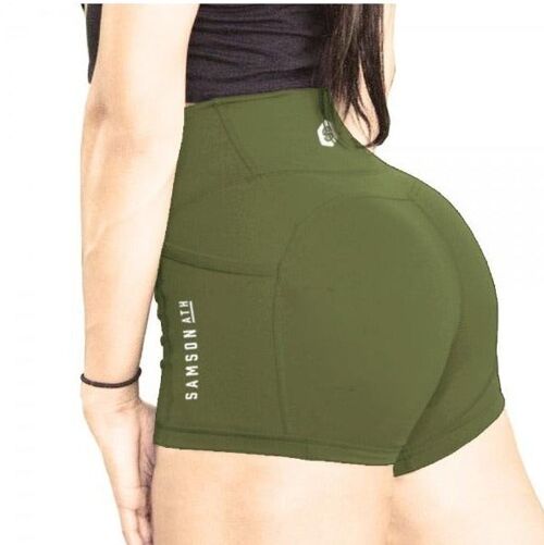 Delilah high waisted booty shorts - khaki