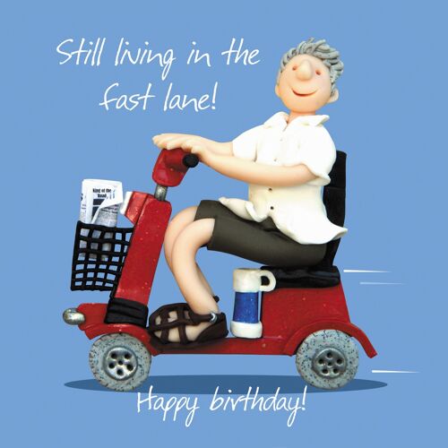 Fast lane (male) birthday card