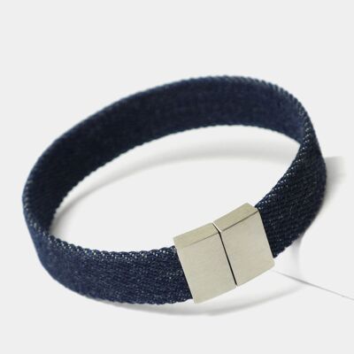 Bracciale da uomo "Blue Denim Single Raw"