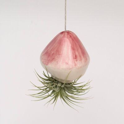 Jardinière suspendue petite méduse rose