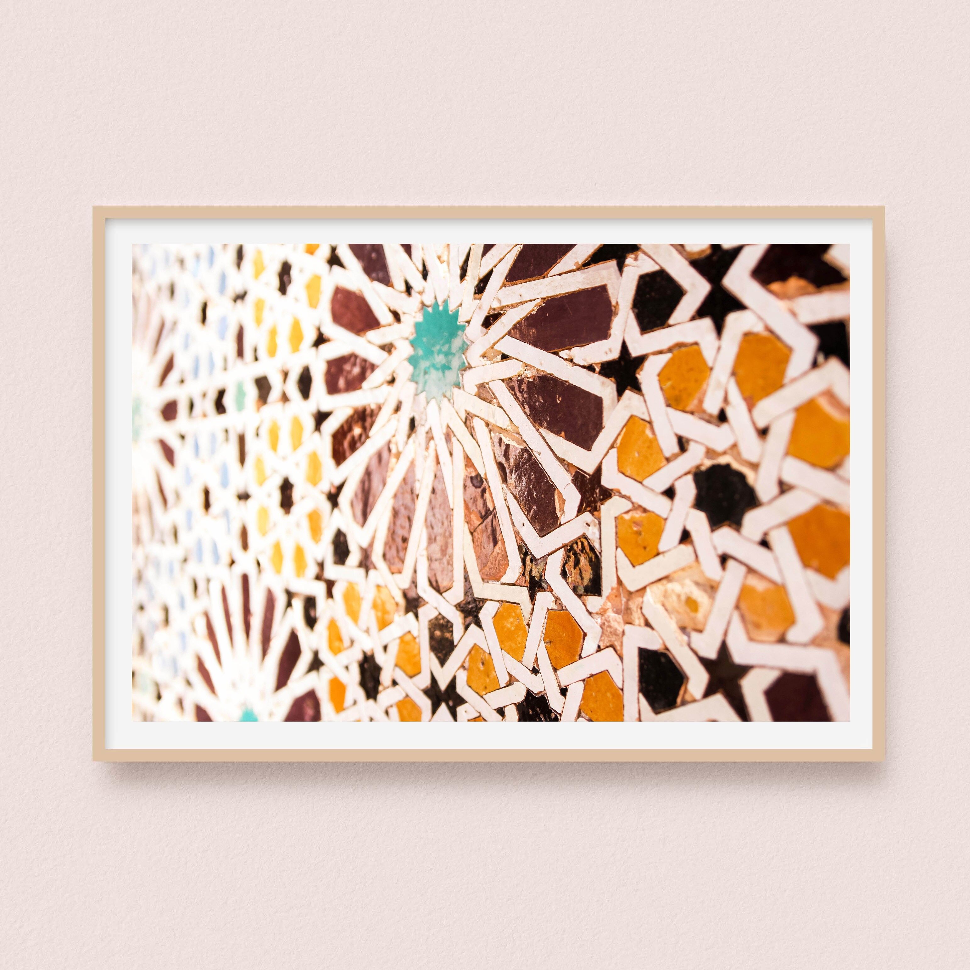 Poster/Fotografia - Zellige delle Tombe Saadiane | Marrakech Marocco 30x40cm