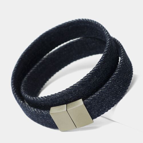 Herrenarmband "Blue Denim Double Raw"