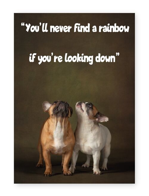 You'll Never Find A Rainbow If You're Looking Down - A4 Print