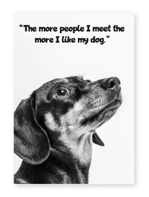 The More People I Meet, The More I Like My Dog - A4 Print