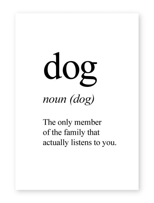 Dog Noun - A4 Print