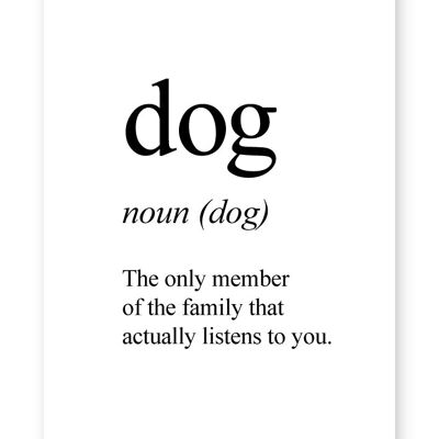 Dog Noun - A4 Print