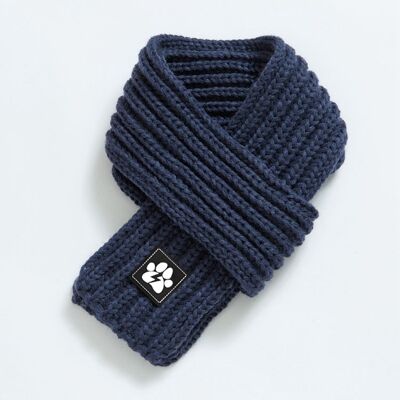 Knitted Dog Scarf - Navy Blue