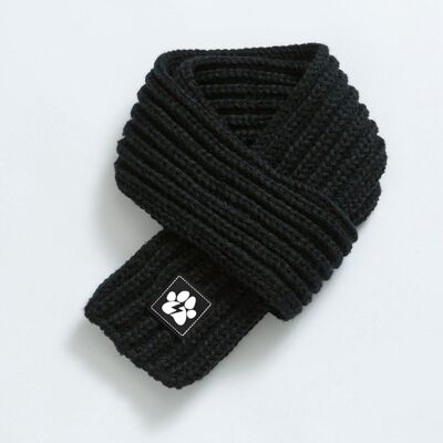 Knitted Dog Scarf - Black