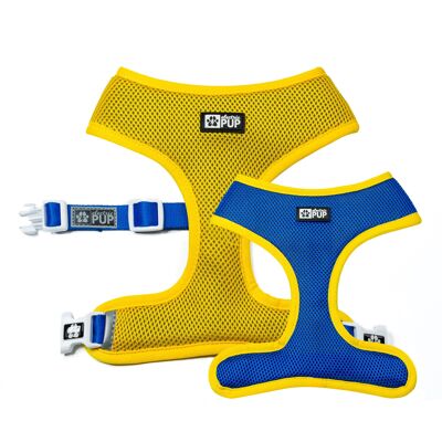 Yellow/Blue Reversible Harness - S