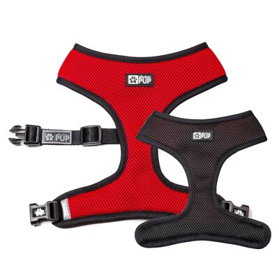 Black/Red Reversible Harness - XS