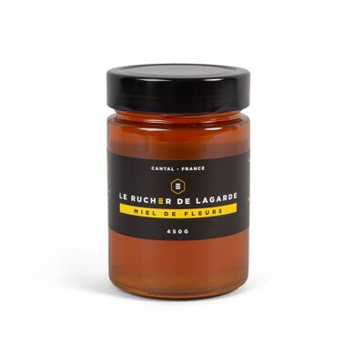 Miel de Fleurs 450g Apiculteur Récoltant dans le Cantal France