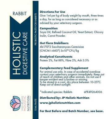 Pâte Probiotique Digestive Care pour Lapins 2