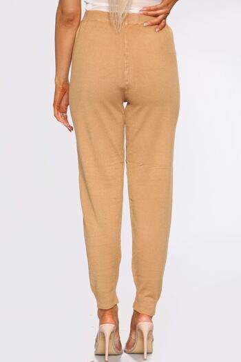 Leggings en tricot doux camel 4