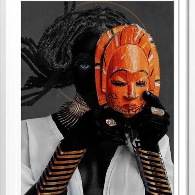 The Royal Mask - Nkpuchi Eze - L - 70x86.5cm - White