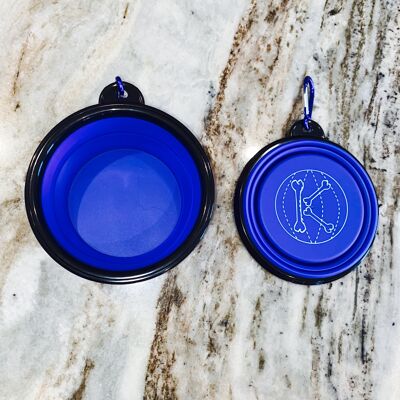 Blue Portable Water Bowl