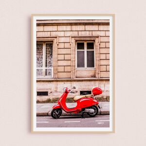 Photographie - Vespa Rouge | Paris, France