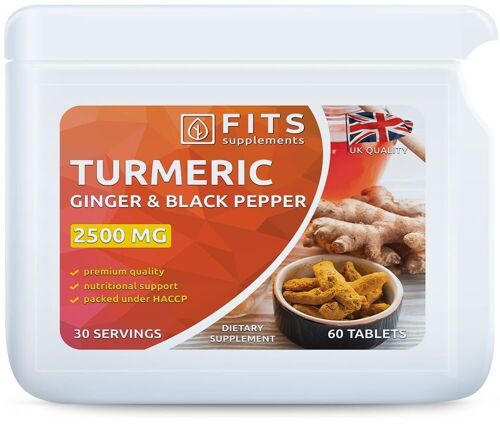 Turmeric Strong 2500mg with Ginger and Black Pepper tablets