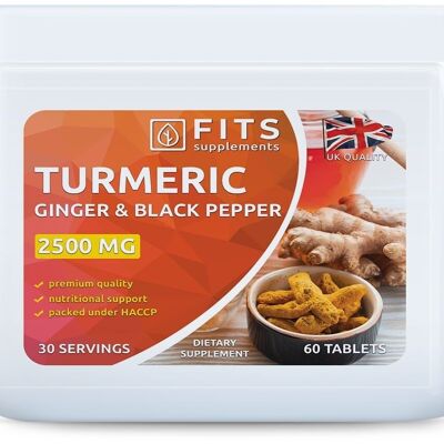 Turmeric Strong 2500mg with Ginger and Black Pepper tablets