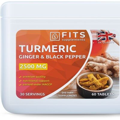 Turmeric Strong 2500mg with Ginger and Black Pepper tablets